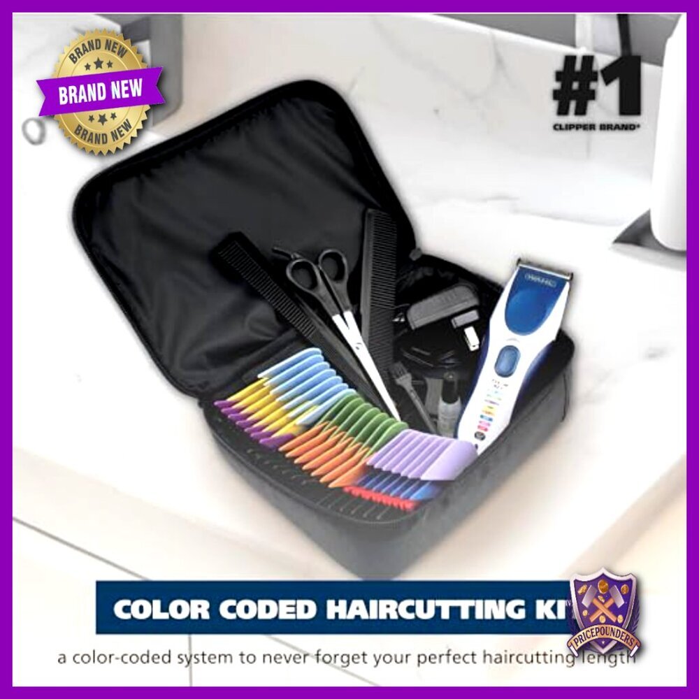 Cordless Hair Clipper & Trimmer Set Rechargeable Easy Color-Coded Guide Combs - Picture 2 of 6